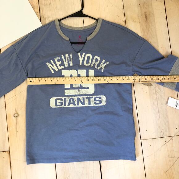 NFL Team Apparel Teens NWT Girls' Blue NY Giants Knit Top Tee Size M (7/9) - Picture 10 of 10